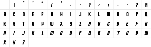 TrekkieSansSSK Bold Character Map TrekkieSansSSK Bold Character Map