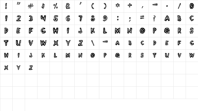 Tribal Regular Character Map