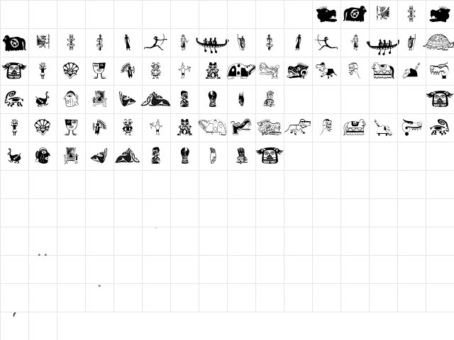TribalisticaFigures Regular Character Map TribalisticaFigures Regular Character Map
