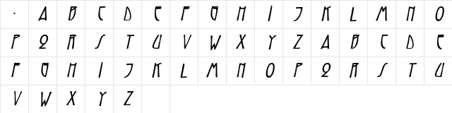 TrilliumCapsSSK BoldItalic Character Map TrilliumCapsSSK BoldItalic Character Map
