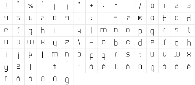 TripSerifCE Light Character Map TripSerifCE Light Character Map