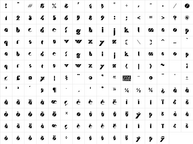 Truffle Regular Character Map