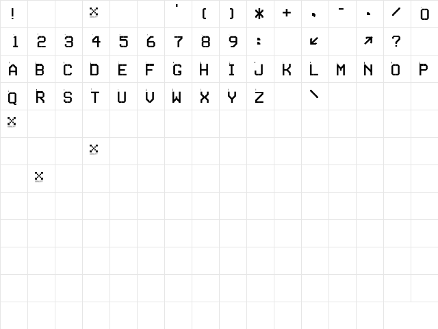 TSERIES A Character Map