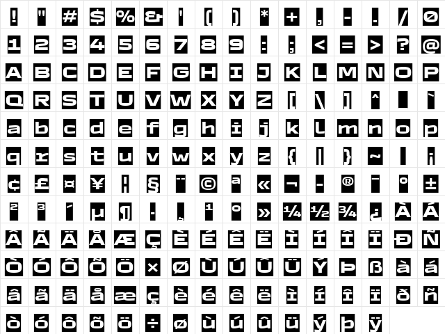 TT Autonomous Reverse Trl Bd Character Map