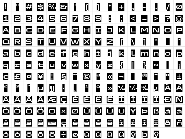 TT Autonomous Reverse Trl Md Character Map TT Autonomous Reverse Trl Md Character Map