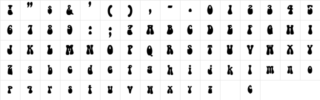 BellBottom.Laser Laser Character Map