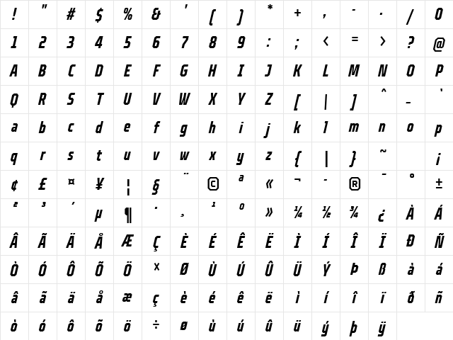 TT Octosquares Trl Cmd Db It Character Map