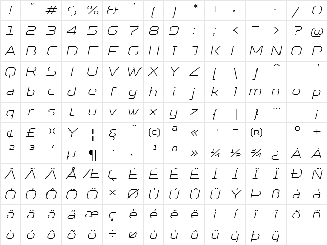 TT Octosquares Trl Exp Th It Character Map TT Octosquares Trl Exp Th It Character Map