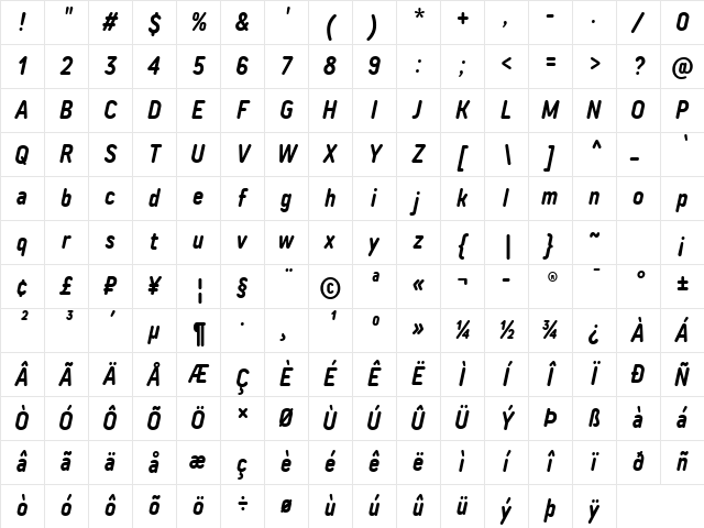 TT Rounds Neue Trl Cmd Db It Character Map TT Rounds Neue Trl Cmd Db It Character Map