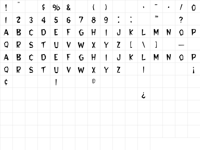 Bedrock Light Character Map