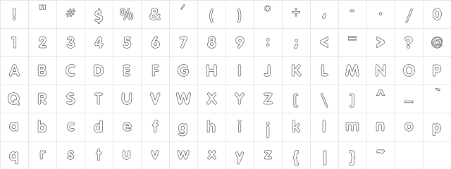 Tubular Hollow Regular Character Map