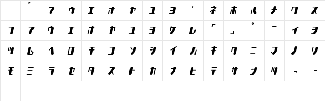 TYPEOUT2097KAT Italic Character Map TYPEOUT2097KAT Italic Character Map