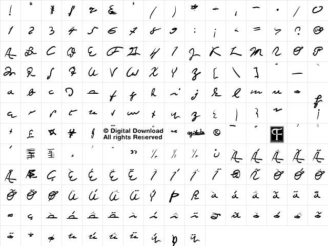 Beethoven Def Regular Character Map Beethoven Def Regular Character Map