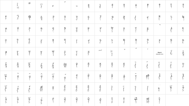Typo Garden Demo Regular Character Map Typo Garden Demo Regular Character Map