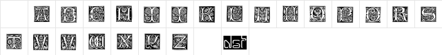 TypographerWoodcutInitialsTwo Reduced Character Map TypographerWoodcutInitialsTwo Reduced Character Map