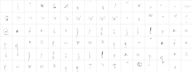 fractrish Regular Character Map fractrish Regular Character Map