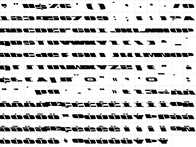 U.S.A. Leftalic Leftalic Character Map