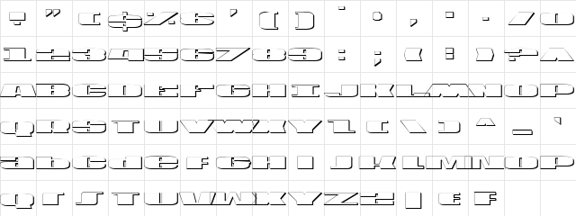U.S.A. Shadow Shadow Character Map