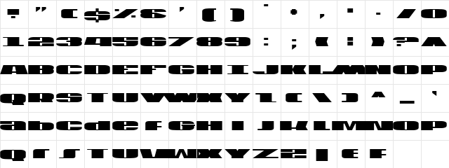 U.S.A. Regular Character Map