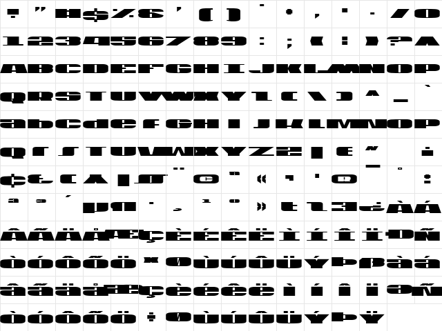 U.S.A. Regular Character Map