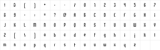 u11 Regular Character Map