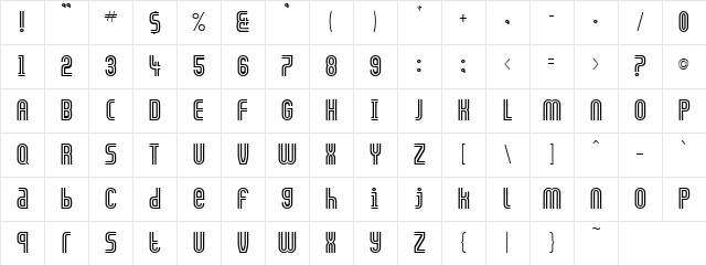 FZ UNIQUE 13 Normal Character Map