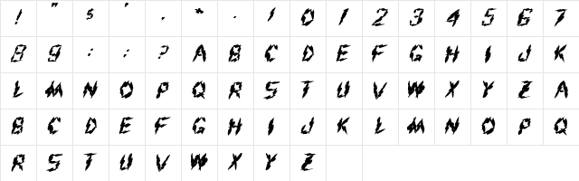 FZ UNIQUE 19 MANGLED Normal Character Map FZ UNIQUE 19 MANGLED Normal Character Map