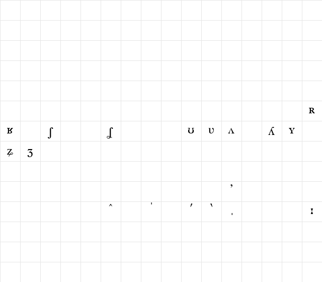 Uc_021 Regular Character Map