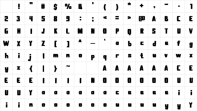 Udon Star Regular Character Map Udon Star Regular Character Map