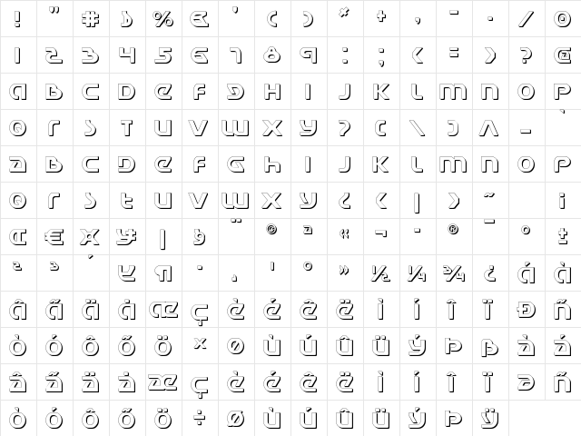Universal Jack Shadow Shadow Character Map