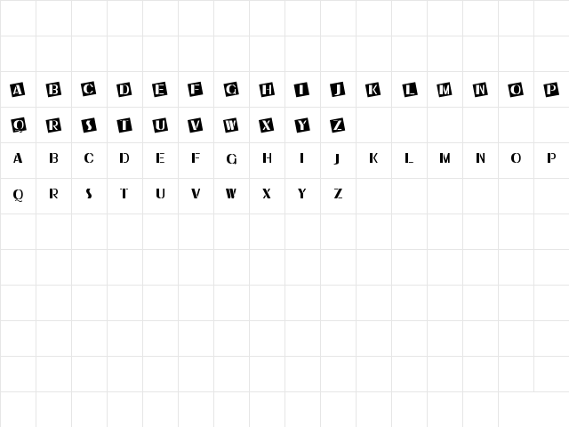 Ukiah Caps Regular Character Map