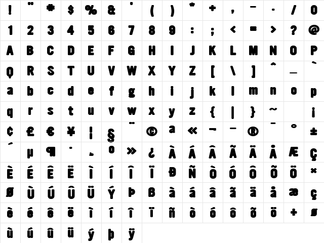 Ultramagnetic Black Character Map