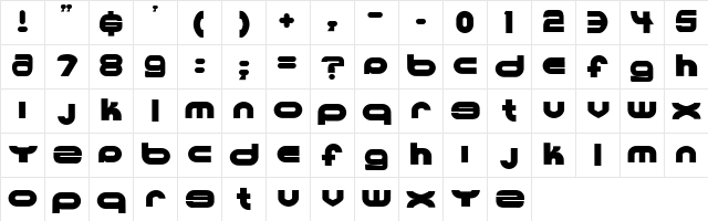 Ultraworld black Character Map