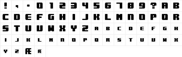 Underwhelmed BRK Regular Character Map Underwhelmed BRK Regular Character Map