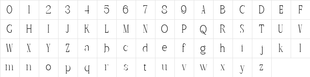 Ungaraca Regular Character Map