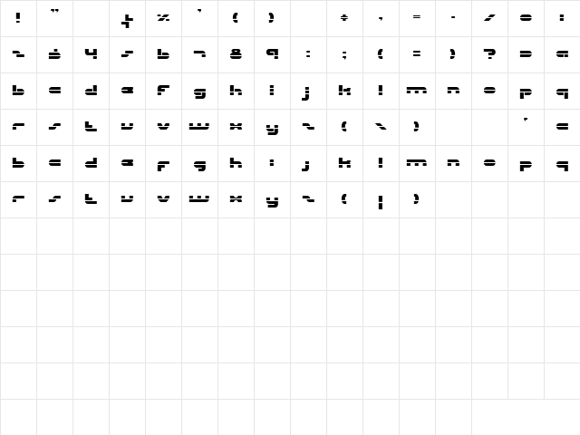 uni-sol laser laser Character Map