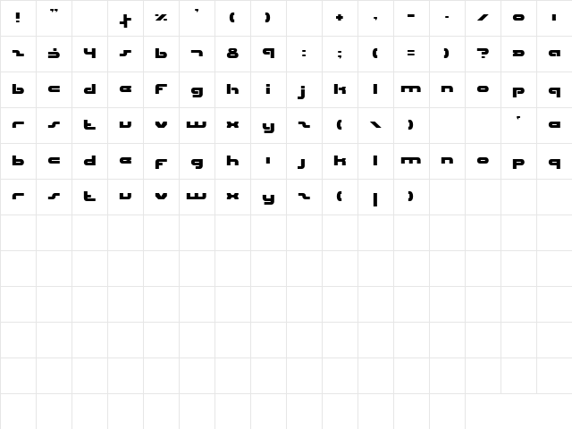 uni-sol Normal Character Map uni-sol Normal Character Map
