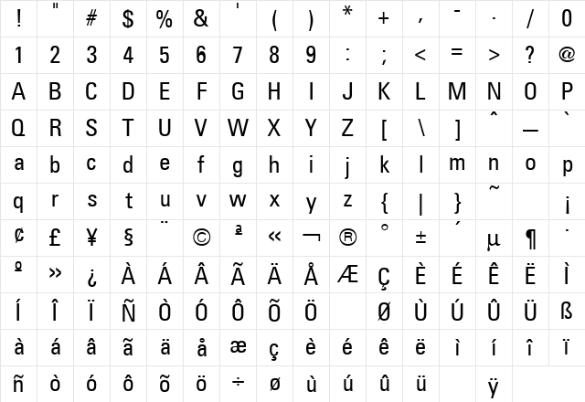 Uniform Condensed Regular Character Map
