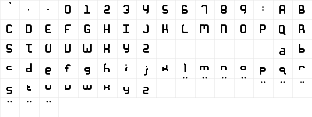 Unionform Regular Character Map