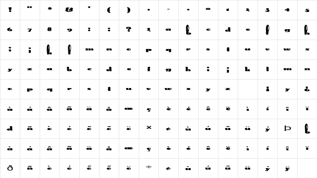 UNIQUE41 EX HU Normal Character Map