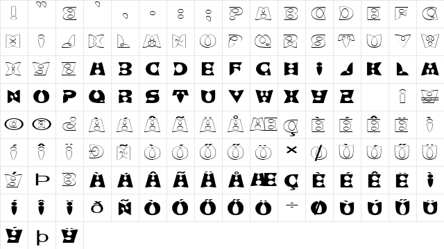 UNIQUE7 EX HU Normal Character Map