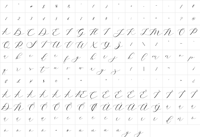 Belights Regular Character Map Belights Regular Character Map