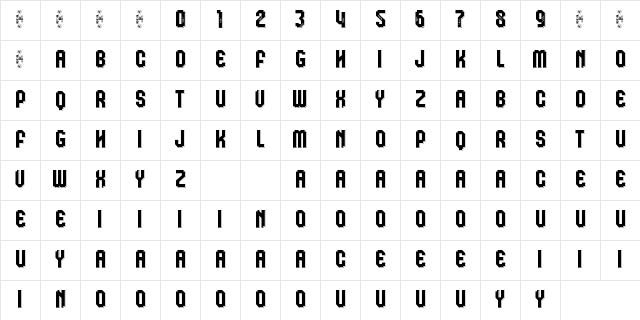 Klops D Personal Regular Character Map
