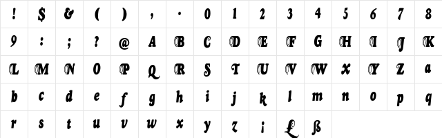 Untitled Regular Character Map