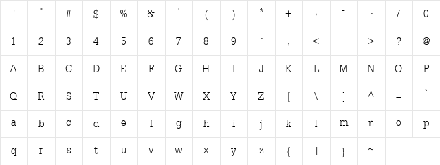DilleniaUPC Regular Character Map