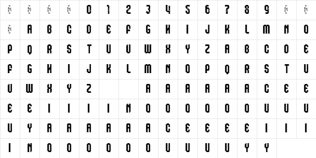 Klops Outline Personal Regular Character Map