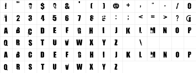 Uptown Regular Character Map
