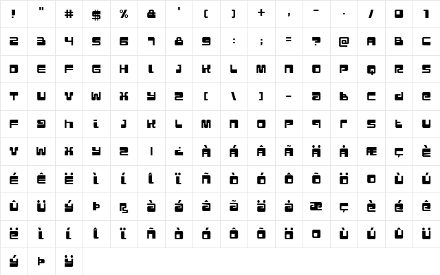 Urban Regular Character Map Urban Regular Character Map