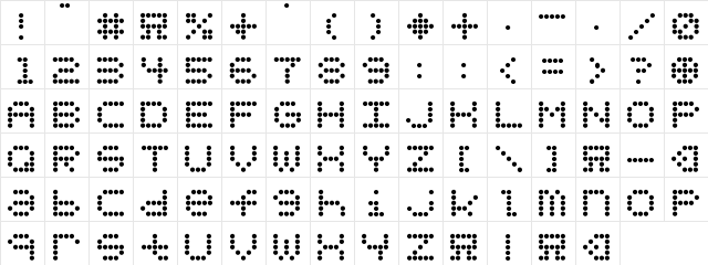 URLYbird Regular Character Map