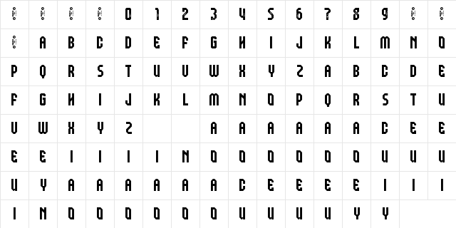 Klops Regular Personal Regular Character Map